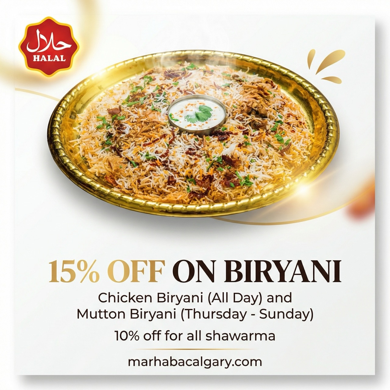 Marhaba Restaurant Calgary Special Offer - Arabic and Indian Halal Food